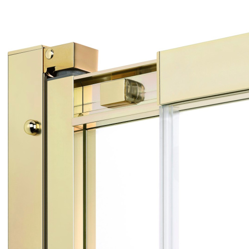 Душевая шторка на ванну New Trendy Sensi P-0101 85х150 стекло прозрачное профиль золото глянцевое ориентация универсальная - фото 3