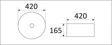 Раковина из санфаянса CeramaLux C1056 42х42 накладная цвет белый