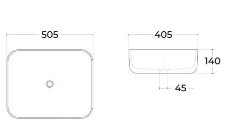 Тумба с раковиной Sintesi STL.W7815_SIN-LVB-APP-403 80х60 подвесная цвет белый