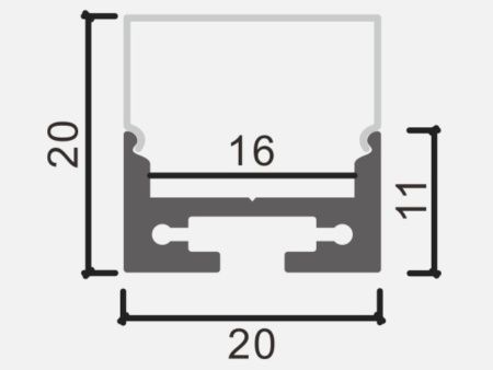 Профиль накладной с рассеивателем (экраном) SWG PRO LS 00-00045273