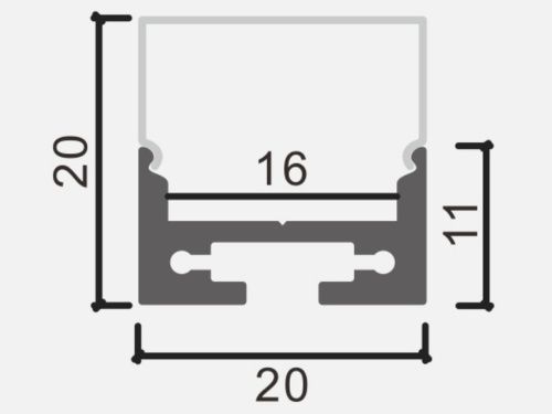 Профиль накладной с рассеивателем (экраном) SWG PRO LS 00-00045273 - фото 2
