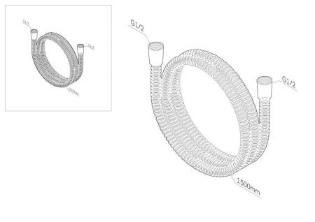 Душевой шланг Am.Pm F0415300 хром