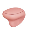 Унитаз подвесной Ambassador Diamond 123T20901R-122T20901 розовый матовый с сиденьем