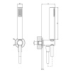 Душевой гарнитур Gessi Inciso 58123#031 настенный хром