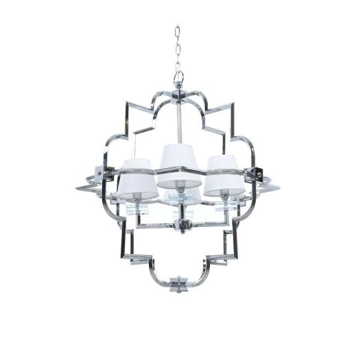 Люстра подвесная Lumina Deco Baltimore (Балтиморе) LDP 8020-4 CHR+WT - фото 3