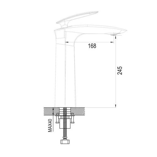 Смеситель Rose R1111 на раковину хром - фото 3