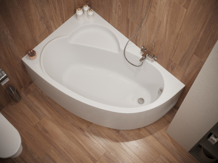 Ванна акриловая Santek Шри-ланка 1WH302394 150х100 пристенная асимметричная без каркаса