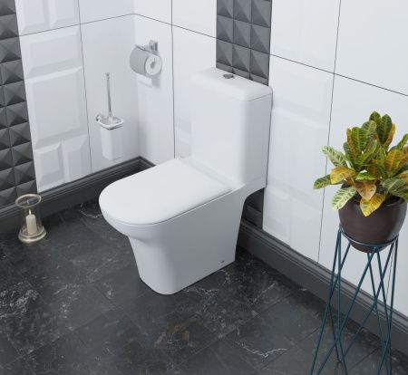 Унитаз-компакт напольный с бачком Lavinia Boho Bristol 3305001R белый с сиденьем микролифт безободковый каскадный смыв