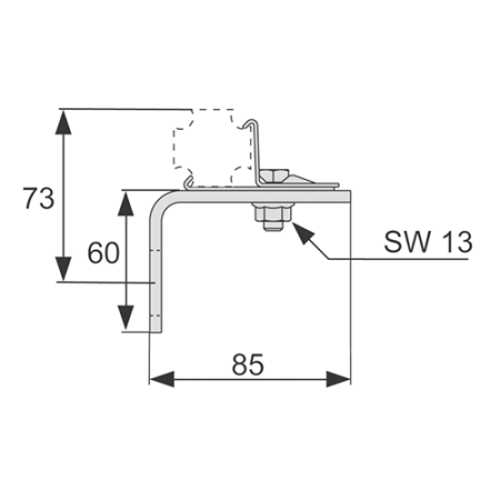 Крепление одинарное Tece TECEprofil 9030002