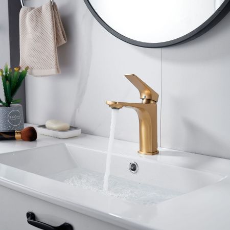 Смеситель Shevanik S4201G на раковину золото