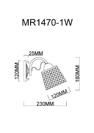 Бра Myfar Luiza (Луиза) MR1470-1W