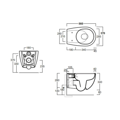 Чаша унитаза подвесная Simas Vignoni VI18VERT bi matt цвет белый матовый без сиденья безободковая смыв торнадо - фото 2