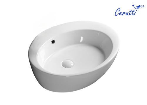 Раковина из сантехнического фарфора Cerutti SPA CR7026A 60х47 накладная цвет белый - фото 2