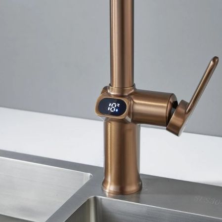 Смеситель для кухни Knotlor KN-100/RB на мойку бронза