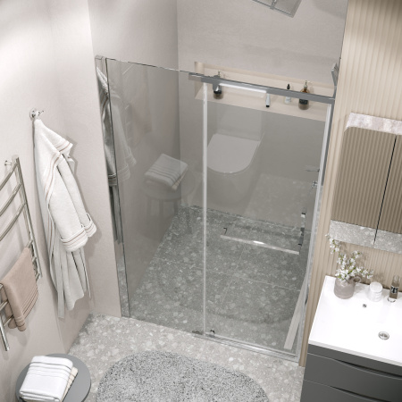 Душевая дверь Grossman Pragma 100.K33.03.110.10.00 110х195 стекло прозрачное профиль хром глянцевый