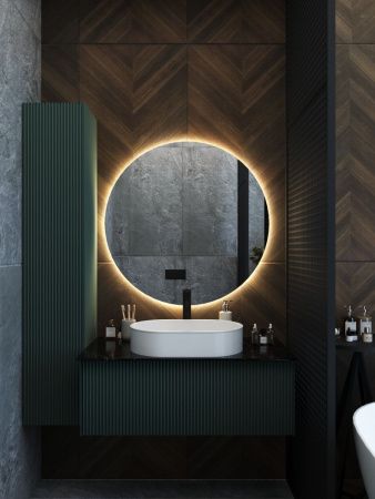 Тумба со столешницей La Fenice TERRA NFNC-01-TER-G-100-3-GB 100х50 подвесная цвет синий/серый