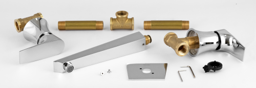 Смеситель для раковины Daniel Diva DV5022CR встраиваемый в стену хром - фото 4