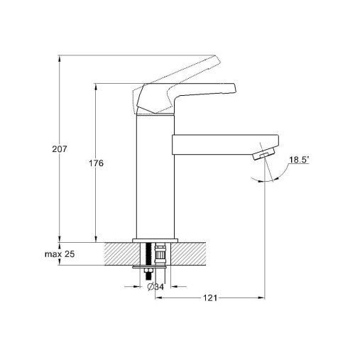 Смеситель для раковины G.Lauf LEF LEF1-A232 на столешницу хром - фото 3