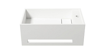 Раковина из искусственного камня Zenon Luna 4000.000.000.000.39677 50х30 подвесная цвет белый матовый