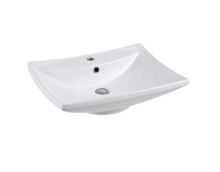 Раковина из сантехнического фарфора Aquatek AQ5518-00 60х50 накладная цвет белый 1 отверстие под смеситель