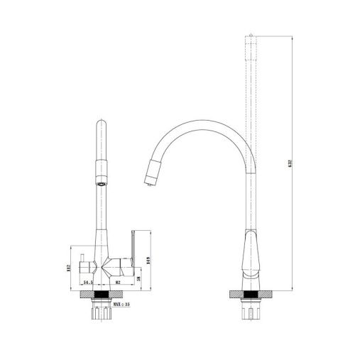 Смеситель для кухни Esko Coral CL 03 G на мойку нержавеющая сталь - фото 3