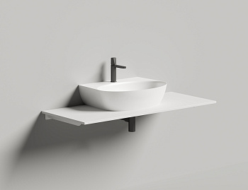 Раковина из искусственного камня Salini ALDA 140322M 58х45 накладная цвет белый 1 отверстие под смеситель Раковина из искусственного камня Salini ALDA 140322M 58х45 накладная цвет белый 1 отверстие под смеситель