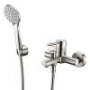 Смеситель для ванны и душа Wasserkraft Wern 4200 4201 настенный хром