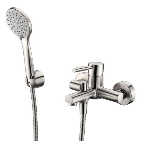 Смеситель для ванны и душа Wasserkraft Wern 4200 4201 настенный хром