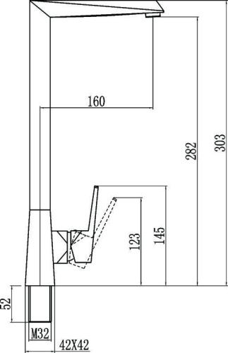 Смеситель Savol S-005512H на столешницу черный - фото 2