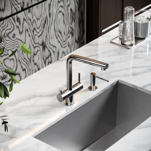 Смеситель для кухни Sancos Spin SC4015BN на мойку никель брашированный - фото 2