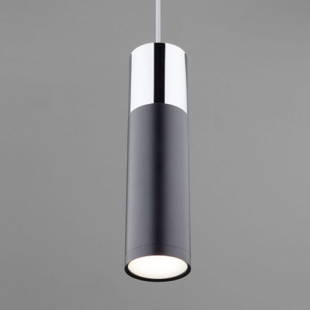 Светильник подвесной Eurosvet Double Topper (Доубле Топпер) 50135/1 LED хром/черный