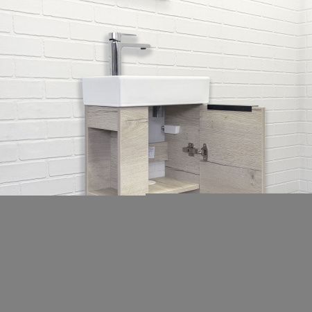 Тумба с раковиной Comforty Матэ 00-00015132CF 40х20 подвесная цвет коричневый