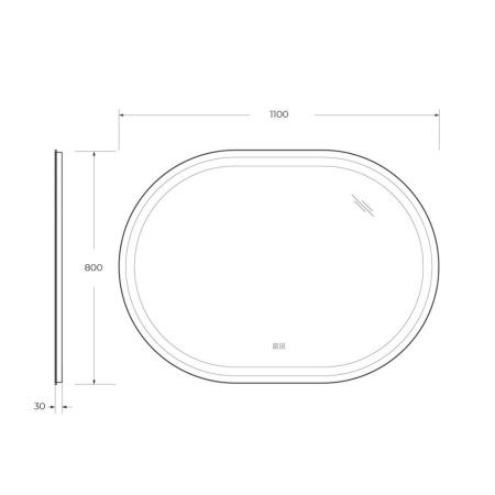 Зеркало с подсветкой Cezares GIUBILEO CZR-SPC-GIUBILEO-1100-800-TCH-WARM 110х80 подвесное