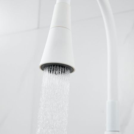 Смеситель для кухни Raffine F313C-1 на мойку белый