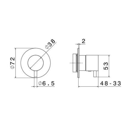 Смеситель для душа Newform XT 67606E.21.018 встраиваемый в стену хром