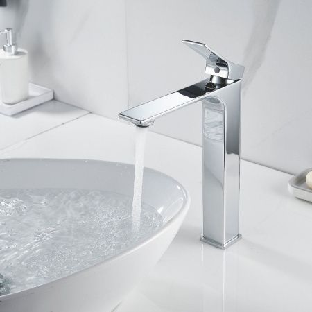 Смеситель для раковины Shevanik S6111 на столешницу хром