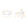Смеситель для раковины RGW Shower Panels (Шоувер панелс) 51140545-04 встраиваемый в стену черный