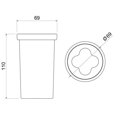 Стакан для зубных щеток Timo Saona 13233/03