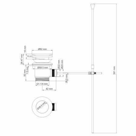 Смеситель Wasserkraft Sauer 7100 7106 на биде золото