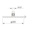 Верхний душ Clever SLIM INOX AIR 99691 30х30 хром