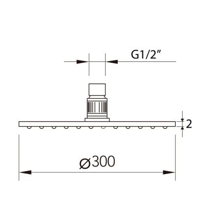 Верхний душ Clever SLIM INOX AIR 99691 30х30 хром