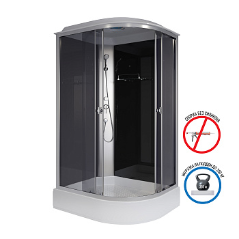 Душевая кабина Niagara Eco E120/80/26L/TN 120х80 асимметричная с крышей ориентация левая Душевая кабина Niagara Eco E120/80/26L/TN 120х80 асимметричная с крышей ориентация левая