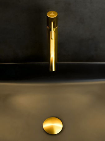 Смеситель для раковины AltroBagno Bilancia AltroBagnoBilancia010227BG на столешницу золото матовое