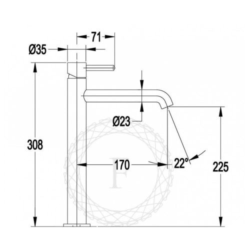 Смеситель для раковины Filarete Roun FL6020BG на столешницу графит - фото 3