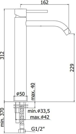 Смеситель Paffoni Light LIG081HG на столешницу золото