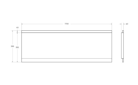 Фронтальная панель для ванны Cezares EMP-170-SCR-W37