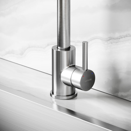 Смеситель для кухни Sancos Stainless SC12001SS на мойку нержавеющая сталь