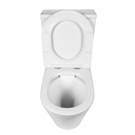 Унитаз напольный с бачком Bond Oval F03-00 белый с сиденьем безободковый душевой смыв