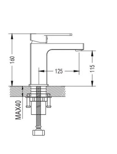 Смеситель Shevanik S9501 на раковину хром - фото 3