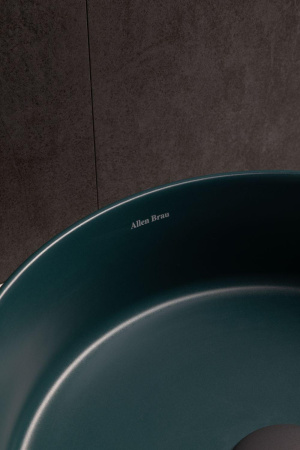 Раковина керамическая Allen Brau Fantasy 4.11032.PT 36х36 накладная цвет зеленый без отверстий под смеситель